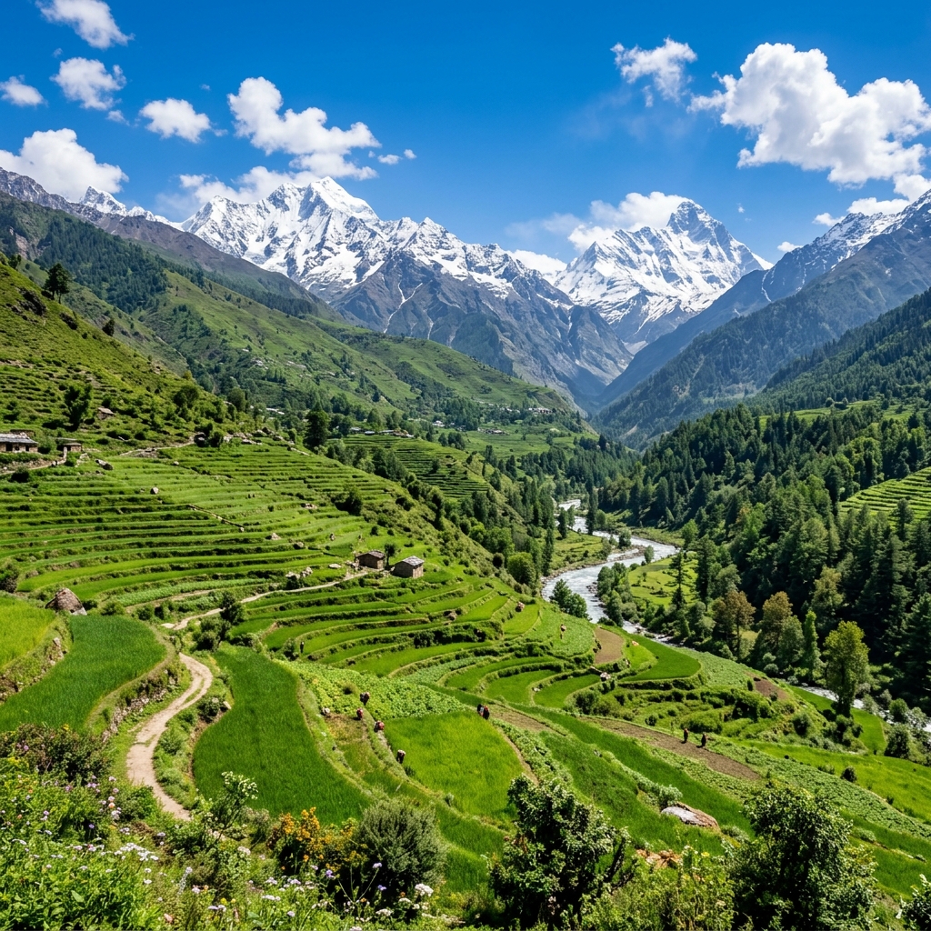 Himalayas step farms